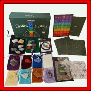 Craft Mystic Chakra Crystals Set - 34 Pack - NEW